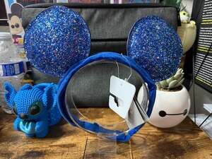 NWT Disney Parks Wishes Come True Blue Adjustable Youth Ear Headband